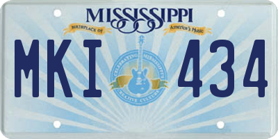 MS license plate MKI434