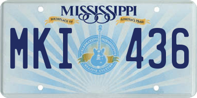 MS license plate MKI436