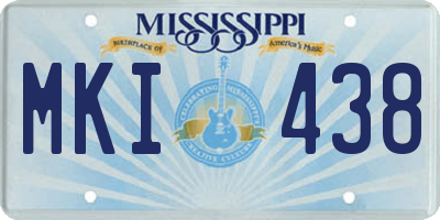MS license plate MKI438