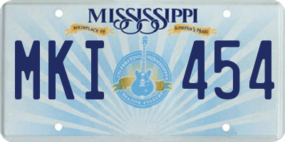 MS license plate MKI454