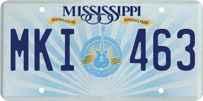 MS license plate MKI463