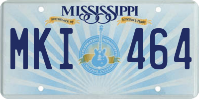 MS license plate MKI464