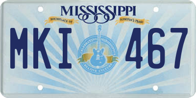 MS license plate MKI467