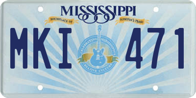 MS license plate MKI471