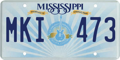 MS license plate MKI473