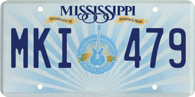 MS license plate MKI479
