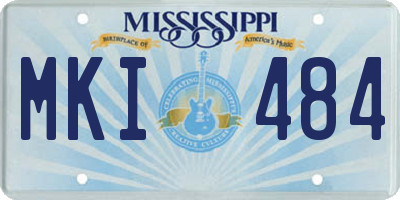 MS license plate MKI484