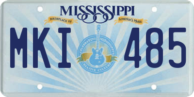 MS license plate MKI485
