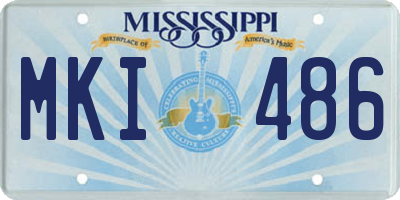 MS license plate MKI486