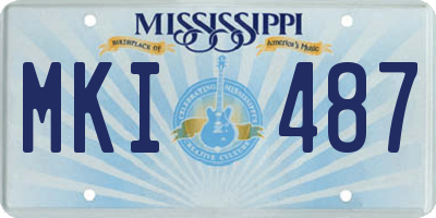 MS license plate MKI487