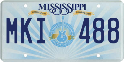 MS license plate MKI488