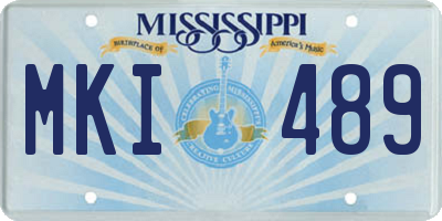 MS license plate MKI489