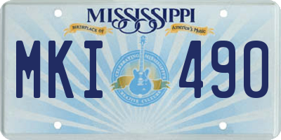MS license plate MKI490