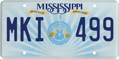 MS license plate MKI499