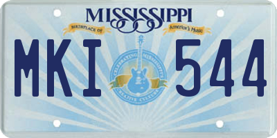 MS license plate MKI544