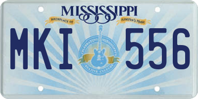 MS license plate MKI556