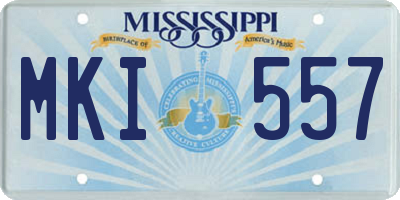 MS license plate MKI557
