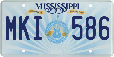 MS license plate MKI586