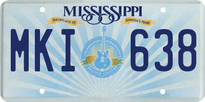 MS license plate MKI638