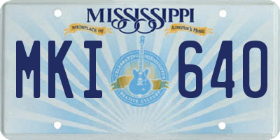 MS license plate MKI640
