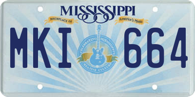 MS license plate MKI664
