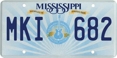 MS license plate MKI682