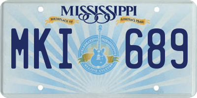 MS license plate MKI689