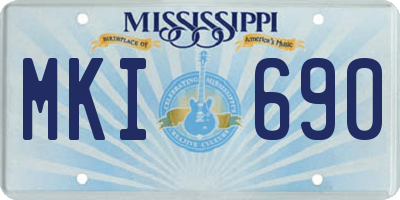 MS license plate MKI690
