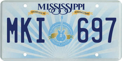 MS license plate MKI697