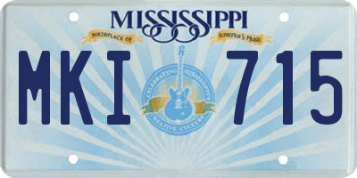 MS license plate MKI715