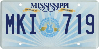MS license plate MKI719