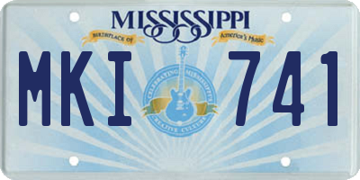 MS license plate MKI741