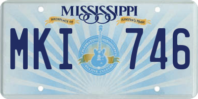 MS license plate MKI746