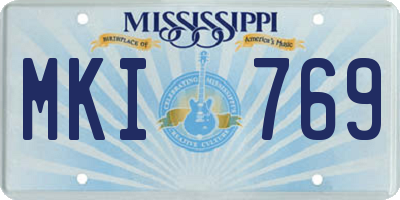 MS license plate MKI769