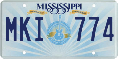 MS license plate MKI774