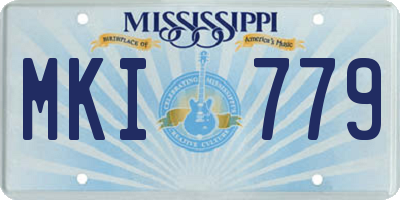 MS license plate MKI779