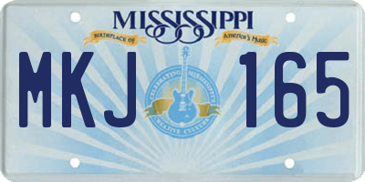 MS license plate MKJ165