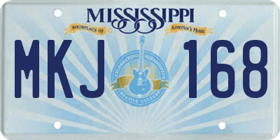 MS license plate MKJ168