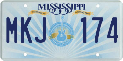 MS license plate MKJ174
