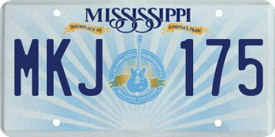 MS license plate MKJ175