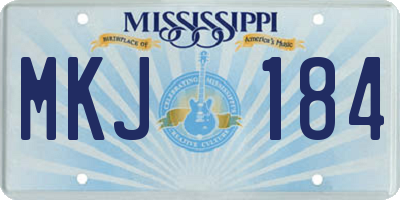 MS license plate MKJ184