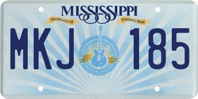 MS license plate MKJ185