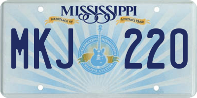 MS license plate MKJ220