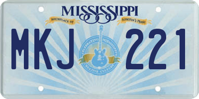 MS license plate MKJ221