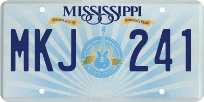 MS license plate MKJ241