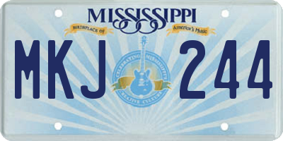 MS license plate MKJ244