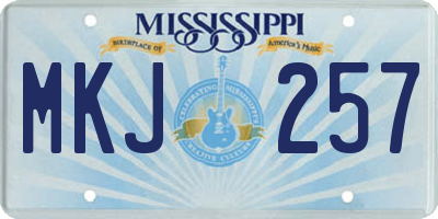 MS license plate MKJ257