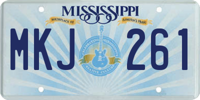 MS license plate MKJ261