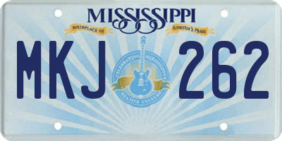 MS license plate MKJ262
