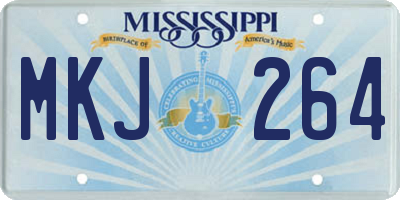 MS license plate MKJ264